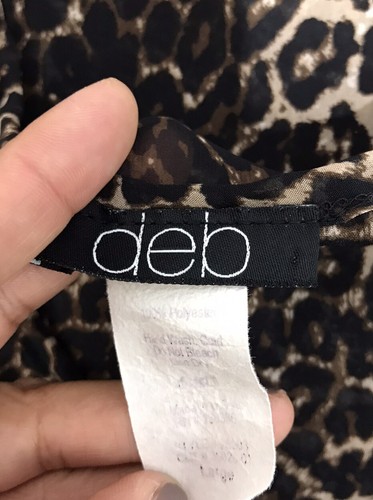 Deb Tank Size L Top bold leopard print Women Sleeveless Hi/low Hem Pullover - Picture 5 of 8