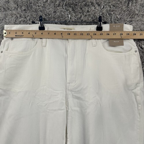 Madewell The Slouchy Boyjean Womens 33 Tall White NWT Low Slung Rise Relaxed - Picture 5 of 16