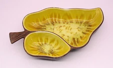 California Pottery Chip and Dip Tray #376 MCM Treasure Craft USA