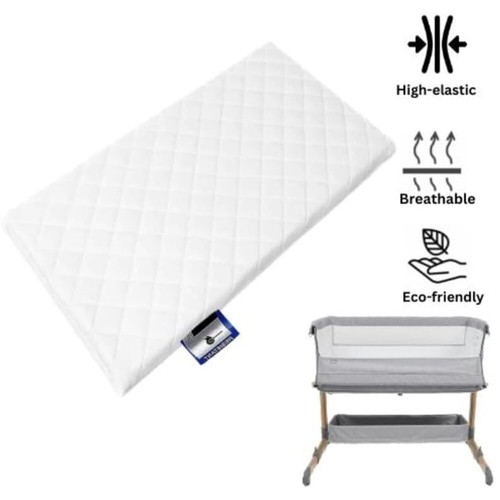 Materasso Letto Lettino Compatibile Adatto Rosso-Kite Graco 90x52x4cm Trapuntato Traspirante - Foto 3 di 7
