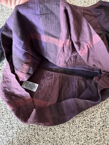 Burberry Children Girls Dress Long Sleeve Plaid Purple 6Y - Picture 5 of 5
