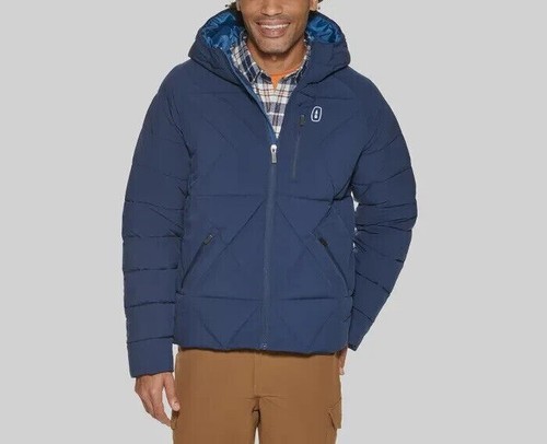 G.H. Bass & Co. Men's Hiking Glacier Puffer Quilted Hooded Jacket - Picture 10 of 45