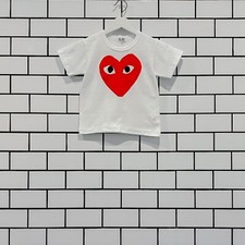 COMME DES GARCONS CDG PLAY KIDS RED BIG HEART TEE AZ-T661-100-1