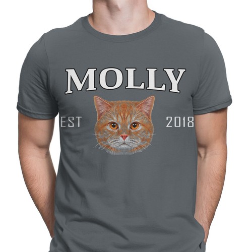 Customisable Cat Mens T-Shirt With Name & Year Perfect For Cat Lovers #TA-195 - Picture 13 of 18
