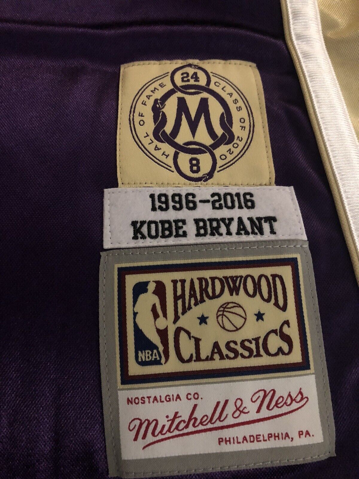Mitchell & Ness Men's Los Angeles Lakers Kobe Bryant Hall of Fame