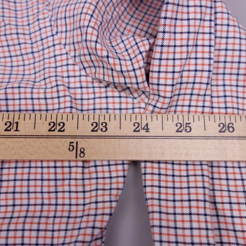Vintage Ralph Lauren Button Up Shirt Medium Classic Fit Orange Plaid Cotton Mens - Picture 7 of 9
