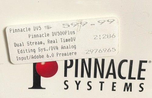 FACTORY SEALED Pinnacle Systems DV500 Plus Real Time Editing, Adobe Premiere 6.0 - Picture 5 of 5