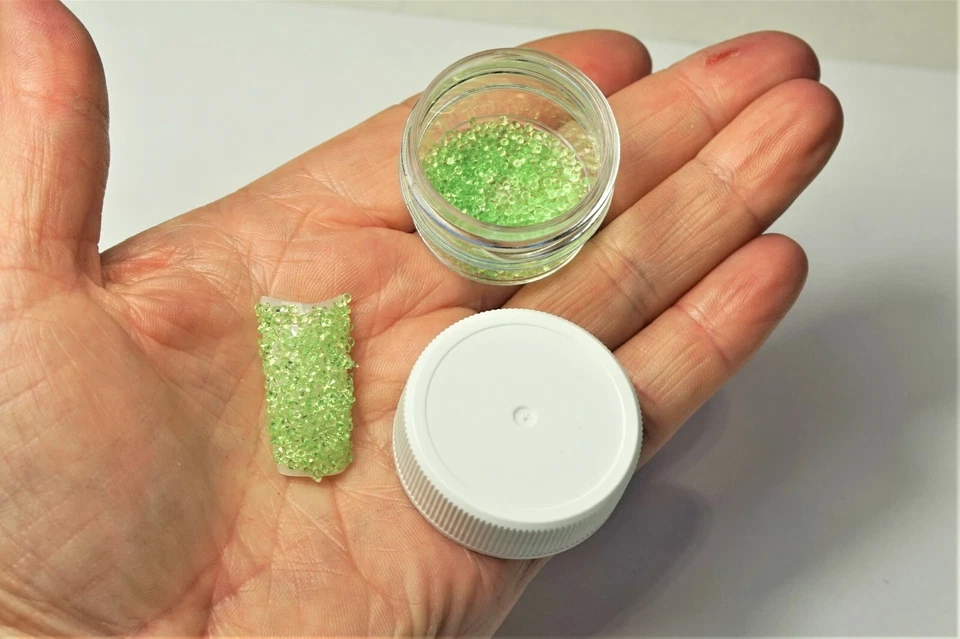 CRISTALES VERDES PREMIUM PARA UÑAS 1000 Pixiecrystals arte en uñas pequeño regalo Foto 2 de 4