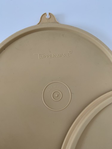 Tupperware Ersatzdeckel rund 238-29 hellbraun/beige 2er Set - Bild 3 von 4