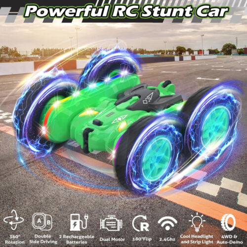 360° drehbar Ferngesteuertes Auto für Jungen Mädchen 4WD RC Stunt Car Geschenke - Bild 4 von 16