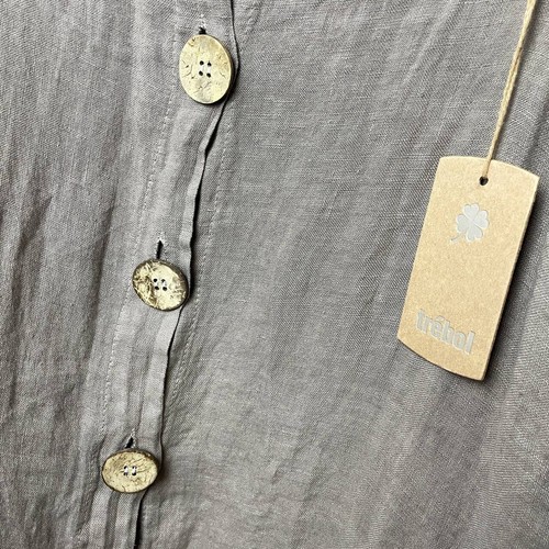 Coastal Lagom Linen Button Front Pockets Maxi Skirt Medium Beachy Minimalist - Picture 5 of 8