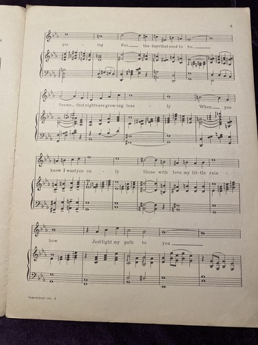 1924 SOMEWHERE There's a Rainbow Shining Sheet Music by Harold Freeman, G. Gunn - Picture 3 of 3