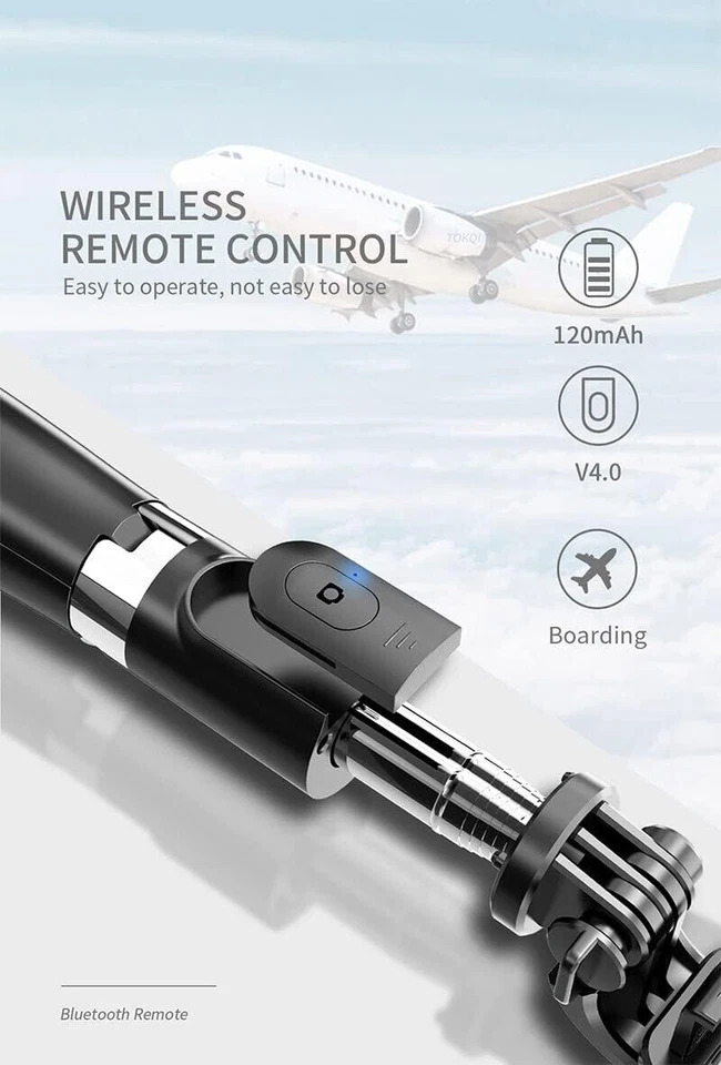 Selfie Stick Bluetooth Tripod Stand For Google Pixel 4, 5, 6, 6A, Pixel 7, 8 Pro - Image 3 of 4