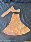 4Si3nna Halle Tie Dye Midi Skirt And 1 Sleeve Front Bow Crop Top NWT!