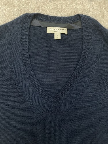 Burberry Cashmere Navy Blue Women’s Jumper Size S - Picture 2 of 4