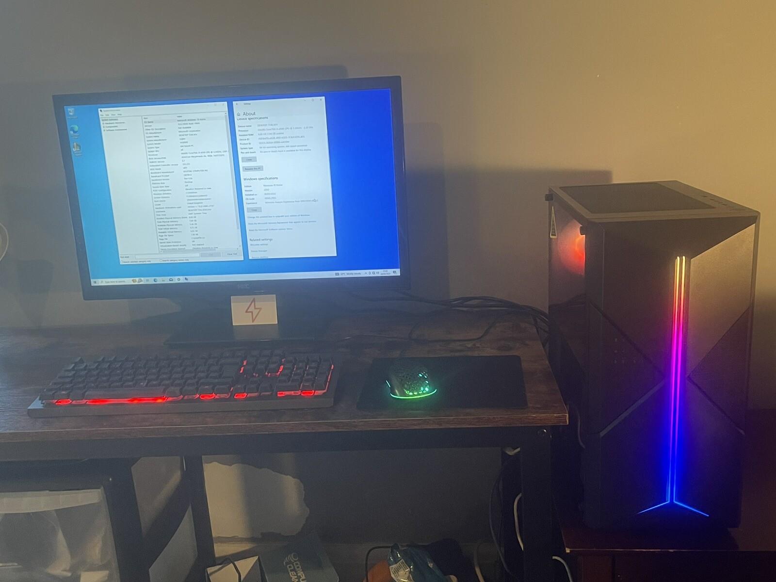 Pyro ARGB Gaming PC / Core i5-4590 / 480GB SSD / 8GB RAM / GT 710 2GB / Win 10 - Picture 3 of 12
