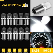 10 BA9S Xenon White LED Instrument Panel Light Bayonet 1895 Dash Bulbs For Chevy