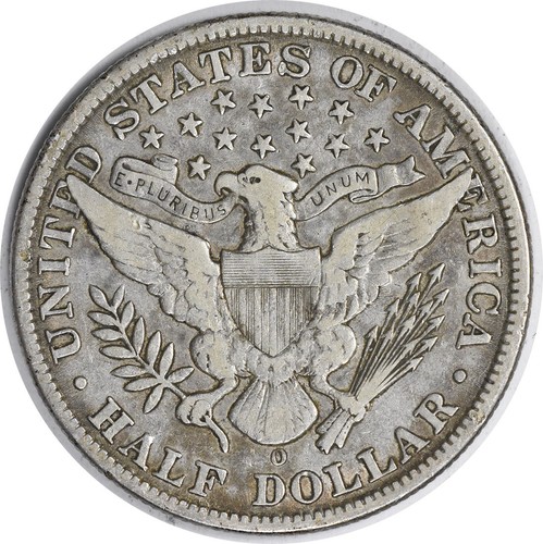 1908-O Barber Silver Half Dollar VF Uncertified #1204 - Picture 2 of 2