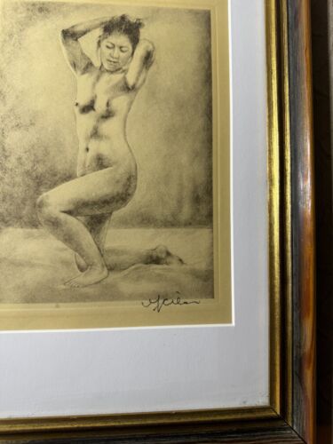 Grabado Willy Seller (1903 - 1985) "Mujer japonesa desnuda" - Firmado y enmarcado - Imagen 4 de 13