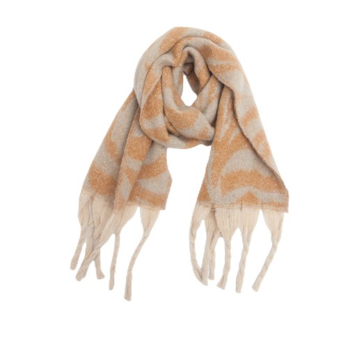 Thick Tassel Scarf Autumn Fashion Circle Jacquard Zebra Pattern Yarn Winter - Picture 7 of 22
