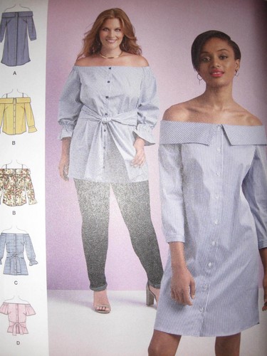 PATTERN Dress 10-18 20-28 FANCY or EVERYDAY Dress & Shirt 10-16 20W-28W sewing - Picture 10 of 12