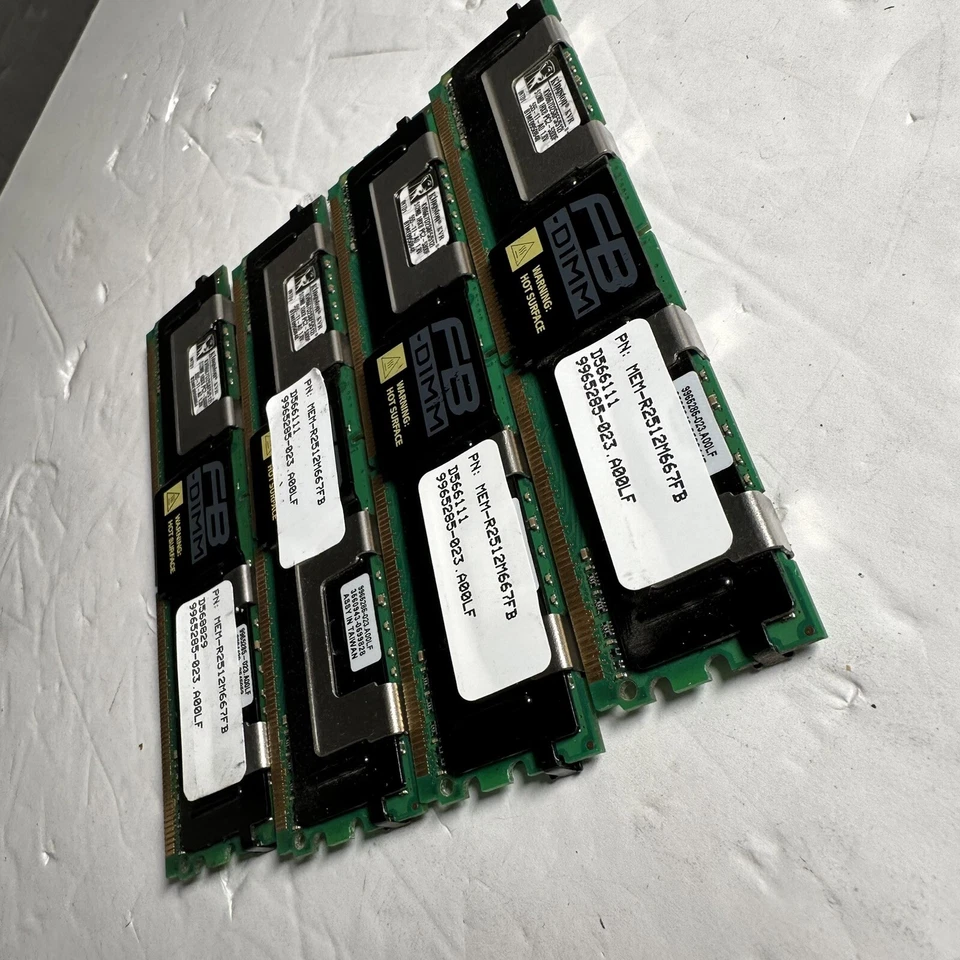 Kingston Memory RAM 1RX8 2GB 4x512MB DDR2 PC2-5300 FB-DIMM KVR667D2S8F5/512I - Image 4 of 4