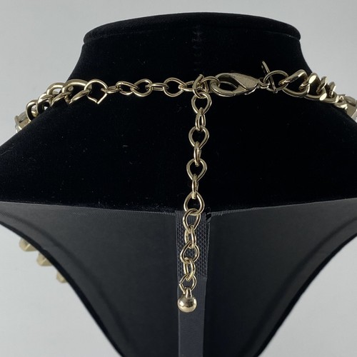 CHICO'S Grobe Kette Kristall Statement Latz Halskette mit rosa Ovalen und Perlen - Bild 3 von 9