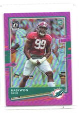 2020 Donruss Optic - Raekwon Davis - Pink Prizm - Rookie - Dolphins - #134 (RC)
