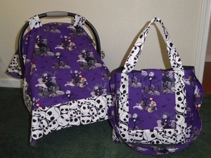 Nightmare Before Christmas Diaper Bag Tote Car Seat Canopy Cover Handmade Ebay