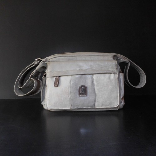 N23.77 sac bandoulière mode femme couture Hernan H & B collection gris marron - Foto 2 di 24
