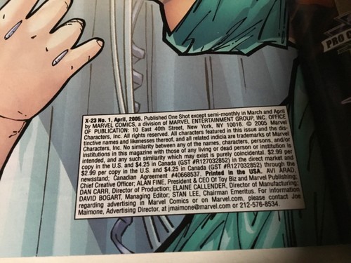 WHITE PAGES X 23 2005 Series MARVEL NEXT #1 VARIANT COVER Comic Limited Edition - Bild 3 von 5