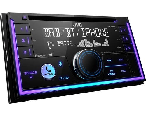 JVC KW-DB95BT Autoradio Bluetooth DAB+ für Volkswagen VW Polo schwarz - Bild 5 von 6