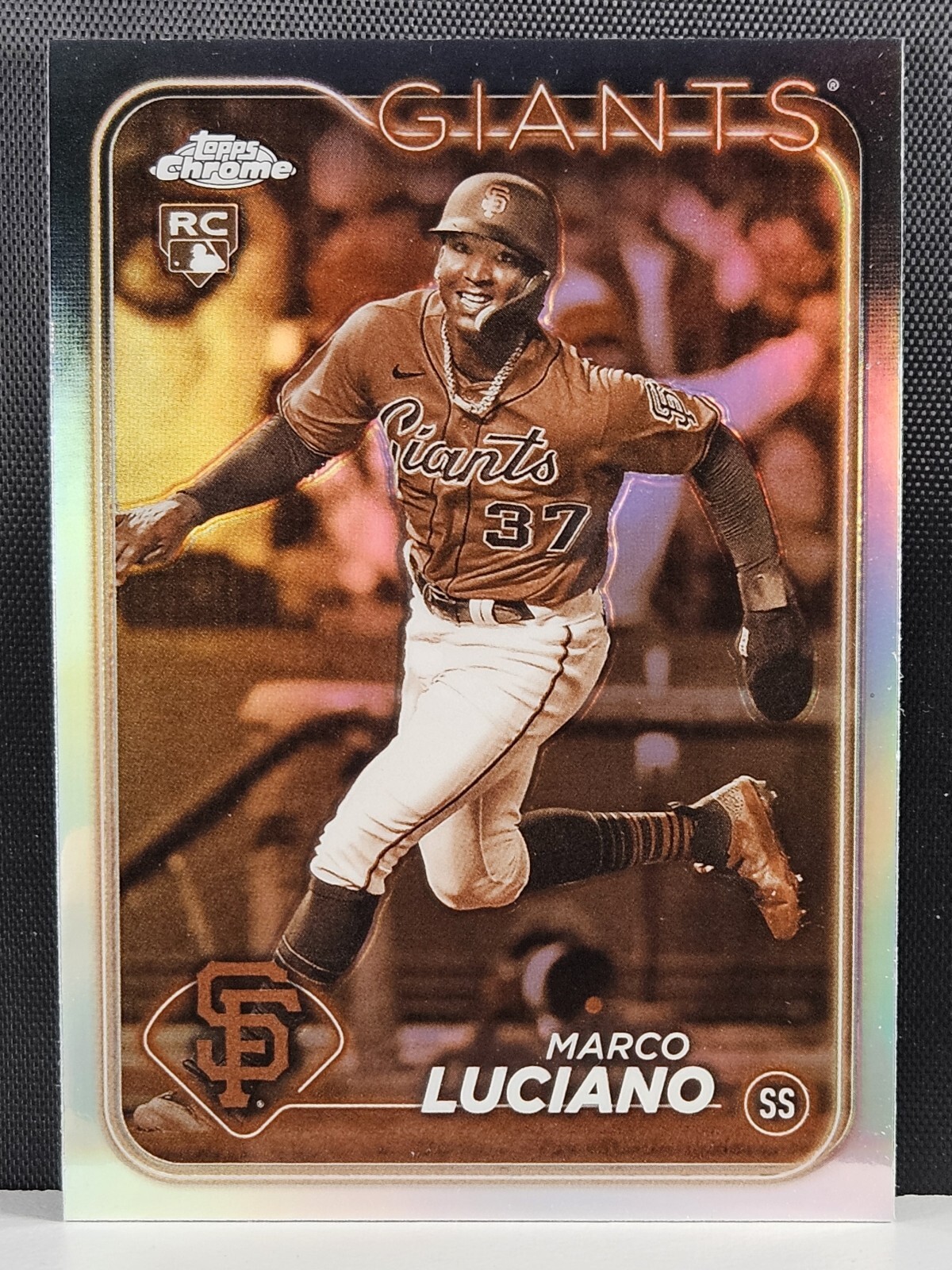 2024 Topps Chrome #210 Marco Luciano Sepia Refractor RC - Giants