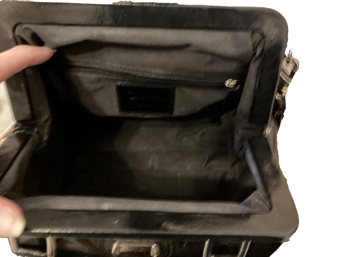 Vintage Cole Haan Patent Leather Bag w/Detachable Shoulder Strap -- Excellent - Afbeelding 6 van 13