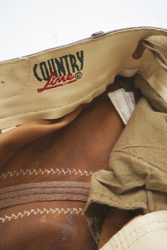 Kurze Ziegenleder Lederhose Country sexy total verspeckt mit klasse Gürtel Gr.50 - Bild 2 von 10