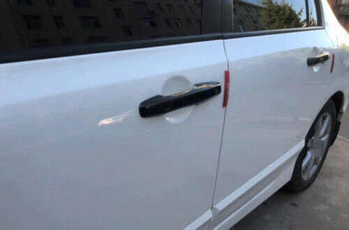 Tazón de manija de puerta lateral para Honda Civic 2006-2011 1 juego ABS fibra de carbono Foto 2 de 4