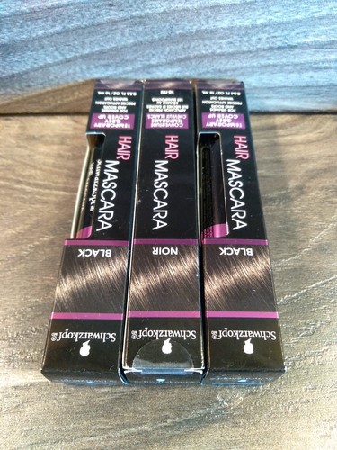 Schwarzkopf Black Hair Mascara Temporary Grey Hair Cover-Up Beauty Supply  - Picture 2 of 4