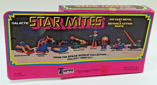 GALACTIC STAR MITES SPACE ROBOT DIECAST METAL EMPIRE TOYS VINTAGE NEW IN BOX - Picture 3 of 4