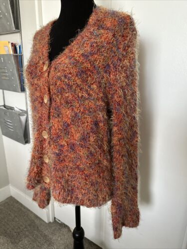 WOMEN’S CARROLL REED Rust Color Blend CARDIGAN SWEATER - SIZE M - Picture 2 of 6