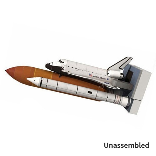 Unassembled 1/150 Space Shuttle Atlantis Paper Model Handmade Space Rocket Craft - Picture 2 of 12
