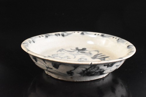 T8075: Chinese Blue&White Karako Muffle painting PLATE/dish - Picture 8 of 9