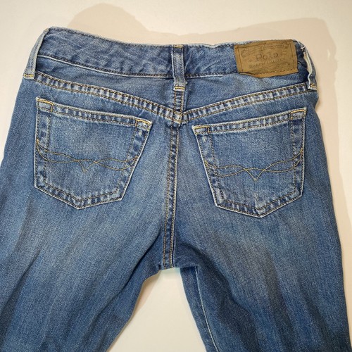 Polo Ralph Lauren Jeans Girls 8 Blue Denim Astor Slim Straight Colorful Preppy - Picture 10 of 11