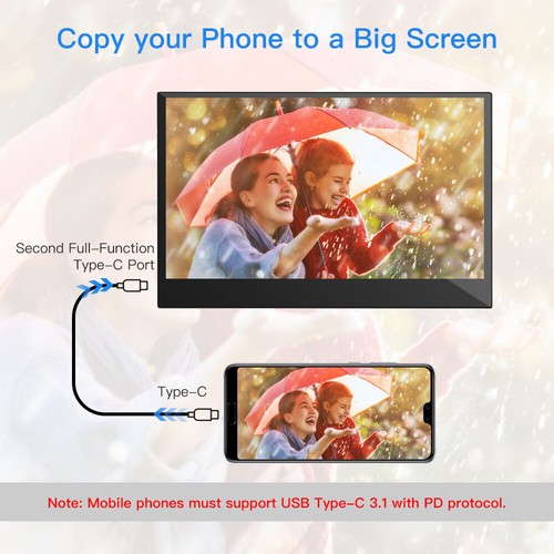 1920x1080 IPS HDMI Monitor Extend Touchscreen Second Display PS4/SWITCH - Picture 4 of 17