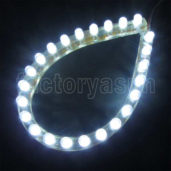 2x Bandeaux LED 24cm 24 LEDs - Flexibles, étanches PVC - Pour Aquarium, éclairage Linéaire