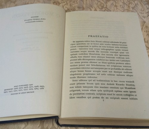 "Horati Flacci Opera" 1967 (LATIN) BOOK Great Britain Oxford University Press Ed - Bild 6 von 12