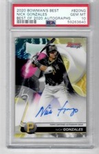 2020 Bowman's Best Nick Gonzales Best of '20 Auto Card PSA 10 Gem Mint Pirates