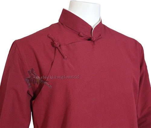 Wing Chun IP Uomo Accappatoio Tai Chi Uniforme Wushu Cappotto Kung Fu Tuta Cotone Cheongsam - Foto 5 di 16