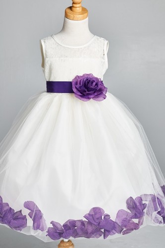 NEW Ivory Lace Rose Petal Tulle Dress Flower Girl Size S M L XL 2 4 6 8 10 #025 - Picture 7 of 31