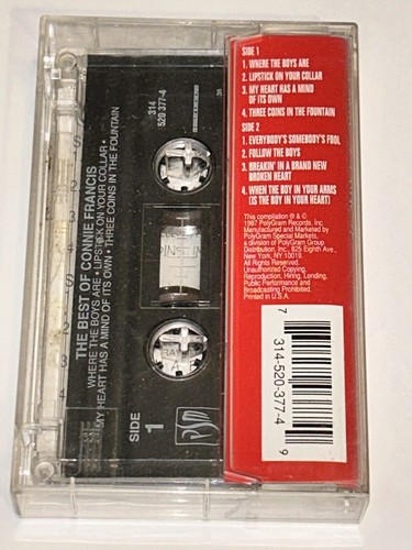 The Best Of Connie Francis Rock Music Cassette 1F44 - Bild 2 von 4