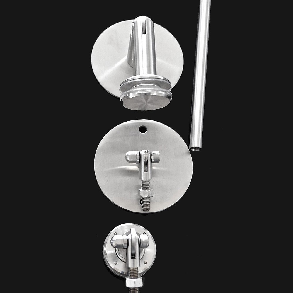 HOME DELUXE Glasvordach Edelstahl Halterung Halter Wandhalter Glashalter Zubehör HOME DELUXE Glasvordach Edelstahl Halterung Halter Wandhalter Glashalter Zubehör